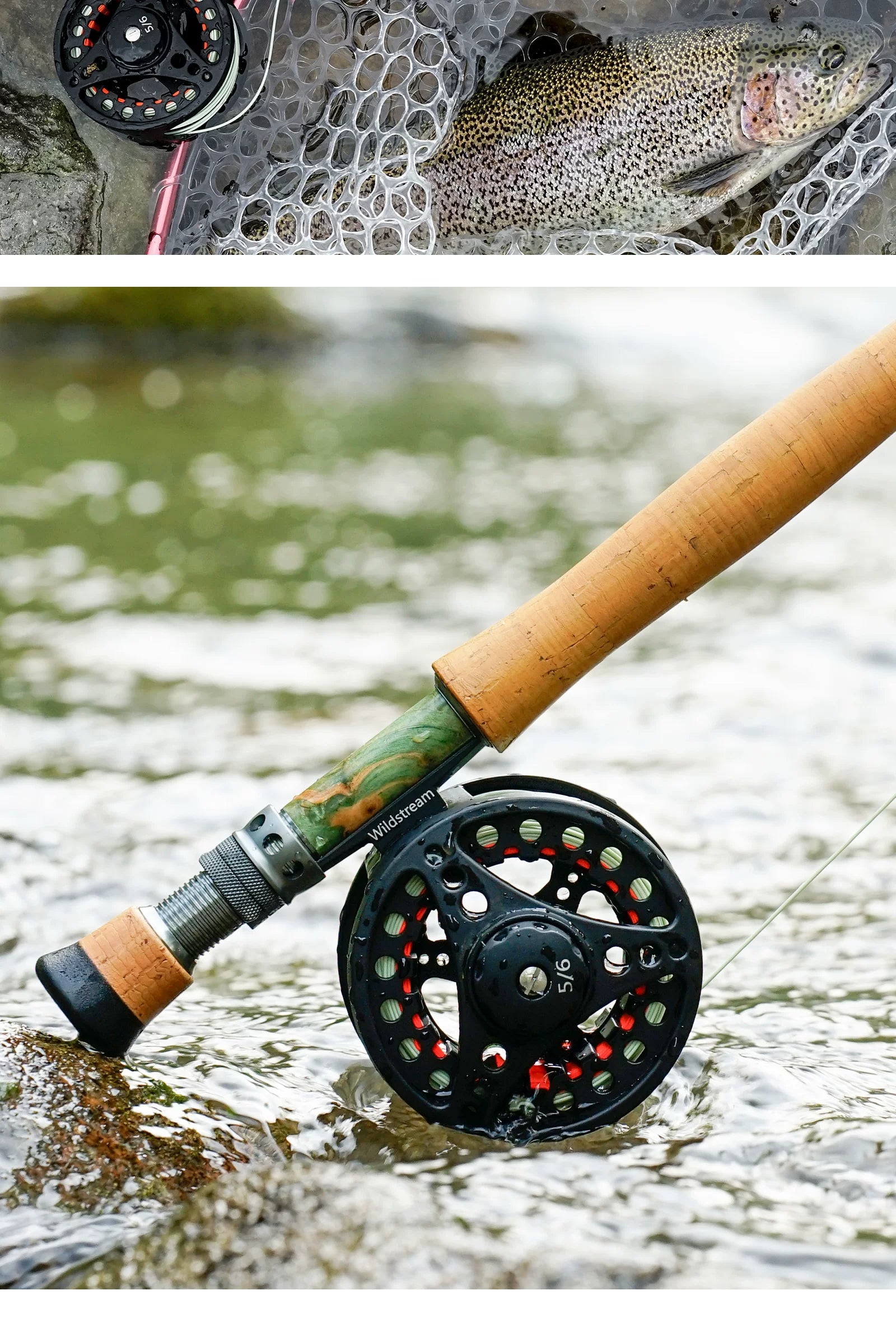 Wildstream aluminum alloy fly fishing reel combo with fly fishing line set - specifically for fly fishing rods