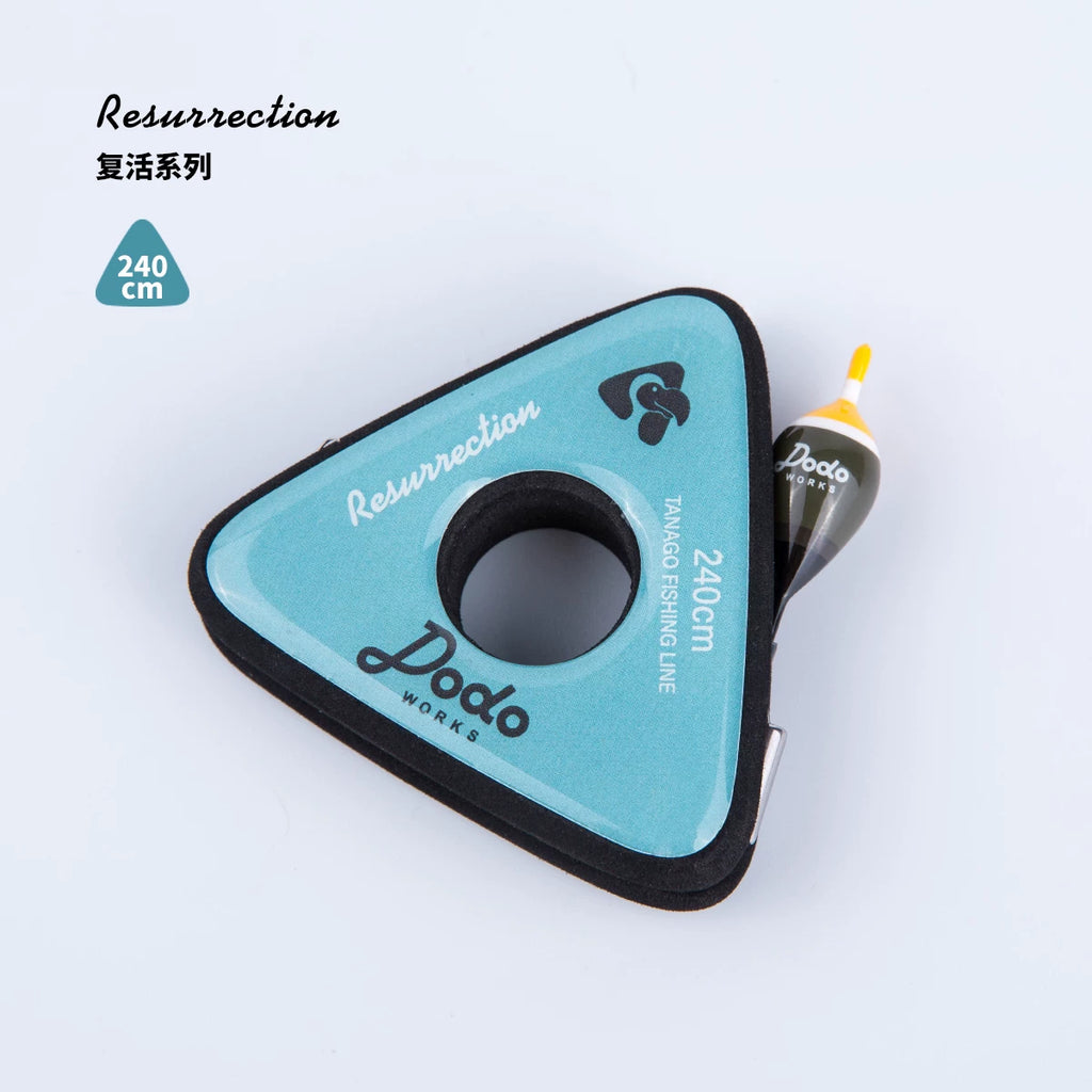 Dodo Works Tanago Micro Fishing Set - Sensitive Nano Floats, Japanese Toray Hand-Tied Line, Triangular EVA Spool & Embossed Tin Box - Professional Small Object Fishing Kit for Stream & Pond