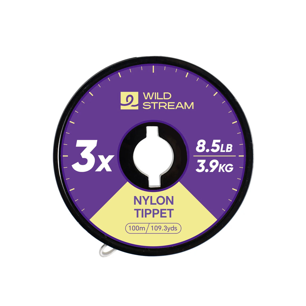 WILD STREAM Nx Series Fly Fishing Tippet - 100m/109.3yds High Strength Nylon Leader Line - Tangle-Free Spool with E | ZHUSROD
