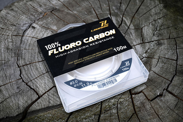 LEO FISHING 100% Fluorocarbon Fishing Line Leader - 100M Abrasion Resistant Invisible Underwater Clear Leader Line | ZHUSROD