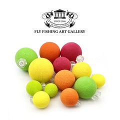Fly Fishing Art Gallery EVA Foam Strike Indicators - Quick Release Fly Fishing Floats, High Visibility Floating Ball for Lures & Leads, 12mm-25mm Multi-Size Set for Various Line Diameters
