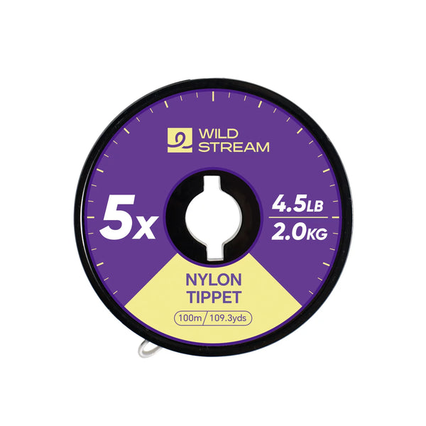 WILD STREAM Nx Series Fly Fishing Tippet - 100m/109.3yds High Strength Nylon Leader Line - Tangle-Free Spool with E | ZHUSROD