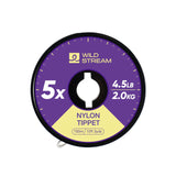 WILD STREAM Nx Series Fly Fishing Tippet - 100m/109.3yds High Strength Nylon Leader Line - Tangle-Free Spool with Elastic Strap - High Clarity & Abrasion Resistant (0X-7X Available)