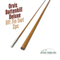 Canne à mouche Orvis Battenkill Deluxe Taper - 6 pieds 7 pouces 5wt - Bambou avec virole - 2 pièces