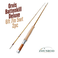 Canne à mouche Orvis Battenkill Deluxe Taper - 6 pieds 7 pouces 5wt - Bambou avec étui - 2 pièces