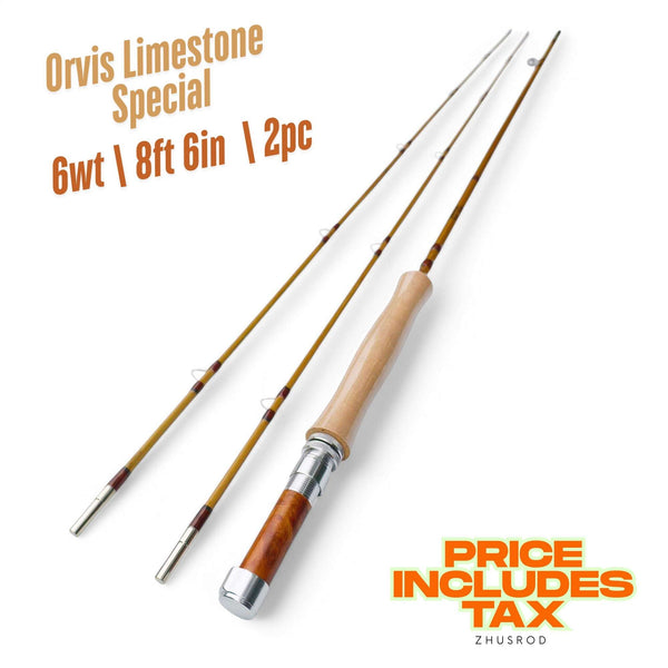 8'6" 6wt Bamboo Fly Rod - Handcrafted Limestone Special Taper | ZHUSROD