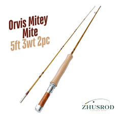 Handcrafted Bamboo Fly Rod 3wt | Orvis Mitey Mite | Dry Fly Taper | Brook Trout & Tight Streams | Dry Flies | 5ft 2pc