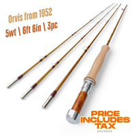 5wt | 6ft 6in  | 3pc | bamboo fly rod | Orvis from 1952