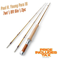 7wt | 8ft 6in | 2pc | bamboo fly rod | Paul H. Young Para 16