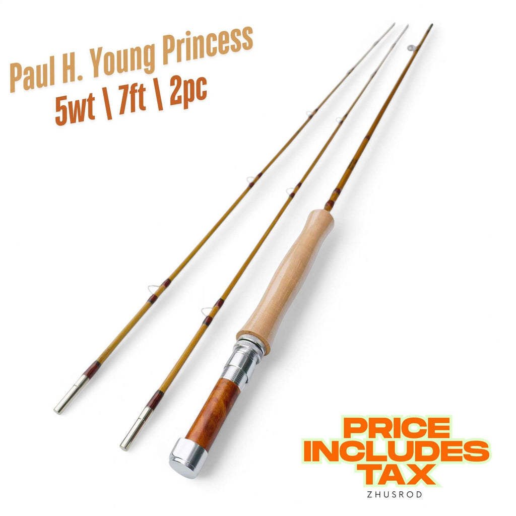 5wt - 7ft - 2pc - bamboo fly rod - Paul H. Young Princess | ZHUSROD