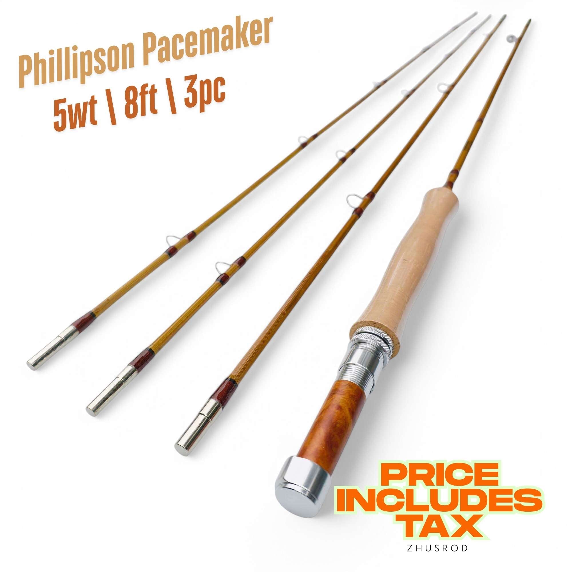 5wt - 8ft - 3pc - bamboo fly rod - Phillipson Pacemaker | ZHUSROD Main image