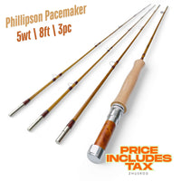 5wt | 8ft  | 3pc | bamboo fly rod | Phillipson Pacemaker