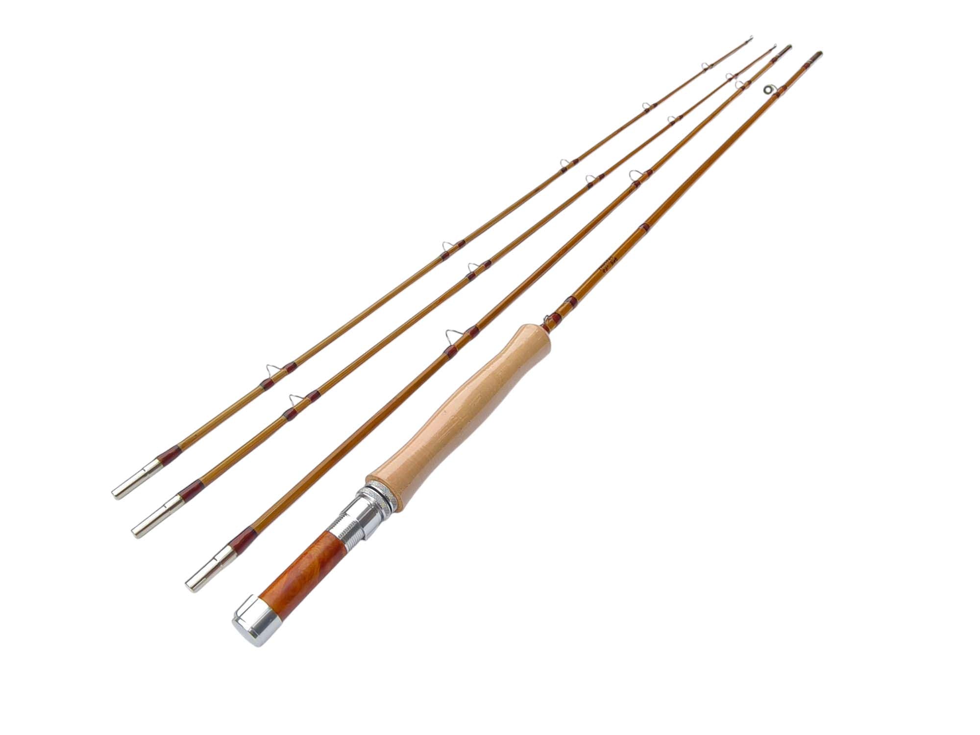 ZHUSROD Paul Young para 11 - 9ft 4in 8wt - Canne à mouche en bambou avec étui de transport - 3 pièces