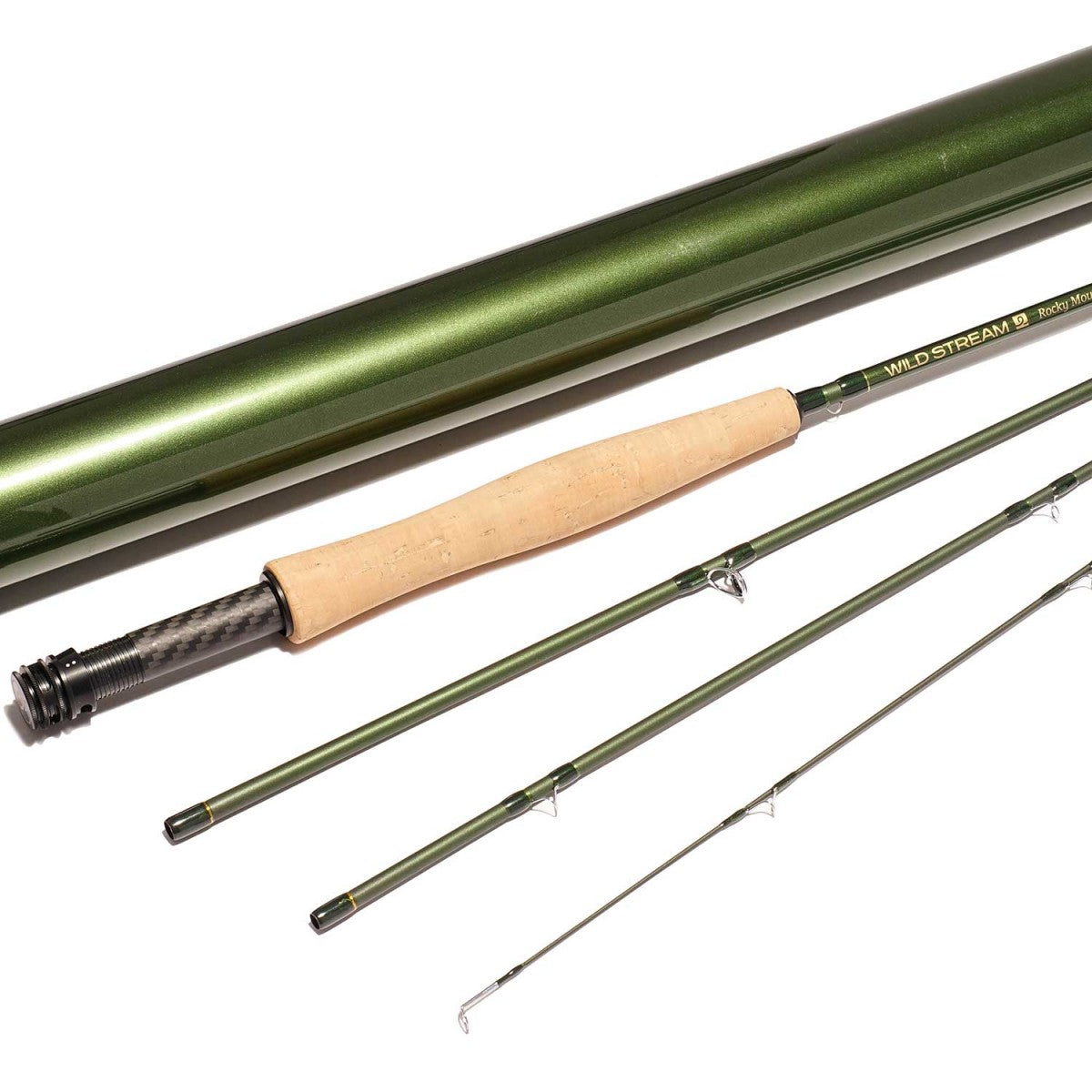 WILDSTREAM Rocky Mountain Fly Fishing Rod, 4-Piece Medium-Fast Action Fly Rod, 24T/30T Carbon Fiber Blank with PacB | ZHUSROD