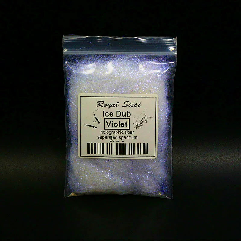 Royal Sissi 15-Color Prism Ice Dubbing Fiber, Iridescent Synthetic Fly Tying Materials for Nymphs and Streamers, Prismatic Sparkle Ice Wing Fiber