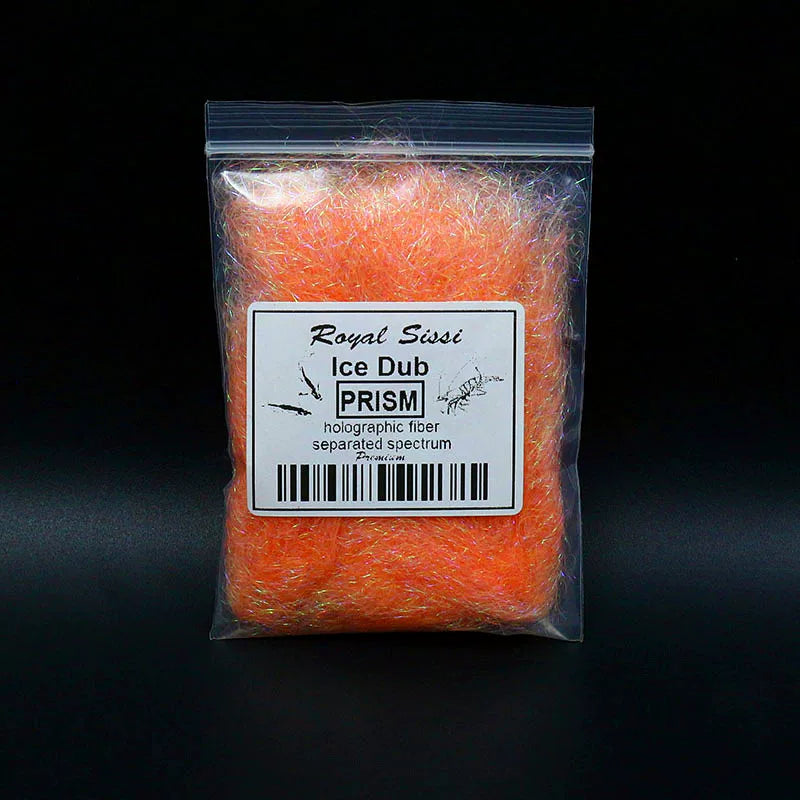 Royal Sissi 15-Color Prism Ice Dubbing Fiber, Iridescent Synthetic Fly Tying Materials for Nymphs and Streamers, Prismatic Sparkle Ice Wing Fiber