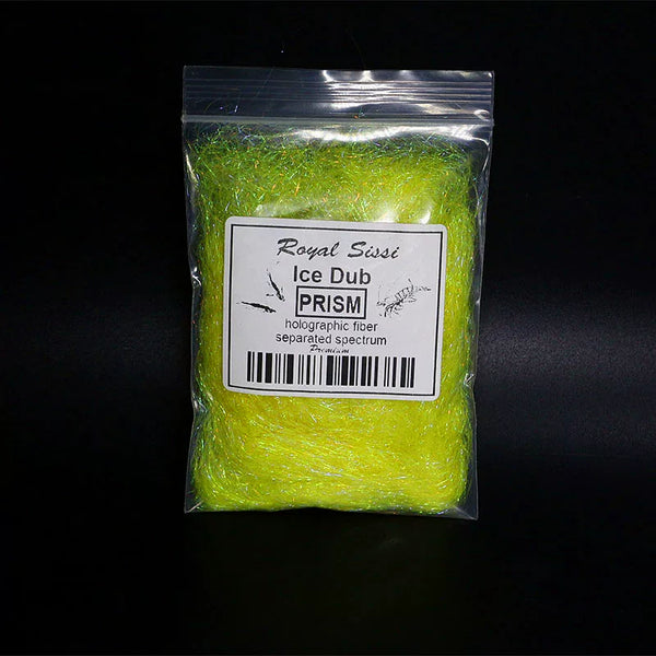 Royal Sissi 15-Color Prism Ice Dubbing Fiber, Iridescent Synthetic Fly Tying Materials for Nymphs and Streamers, Prismatic Sparkle Ice Wing Fiber