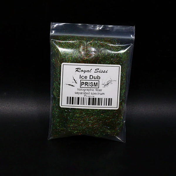 Royal Sissi 15-Color Prism Ice Dubbing Fiber, Iridescent Synthetic Fly Tying Materials for Nymphs and Streamers, Prismatic Sparkle Ice Wing Fiber