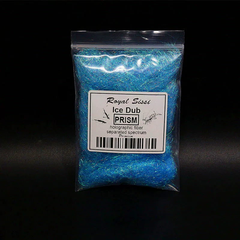 Royal Sissi 15-Color Prism Ice Dubbing Fiber, Iridescent Synthetic Fly Tying Materials for Nymphs and Streamers, Pr | ZHUSROD