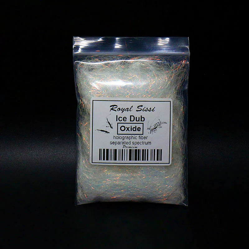 Royal Sissi 15-Color Prism Ice Dubbing Fiber, Iridescent Synthetic Fly Tying Materials for Nymphs and Streamers, Prismatic Sparkle Ice Wing Fiber