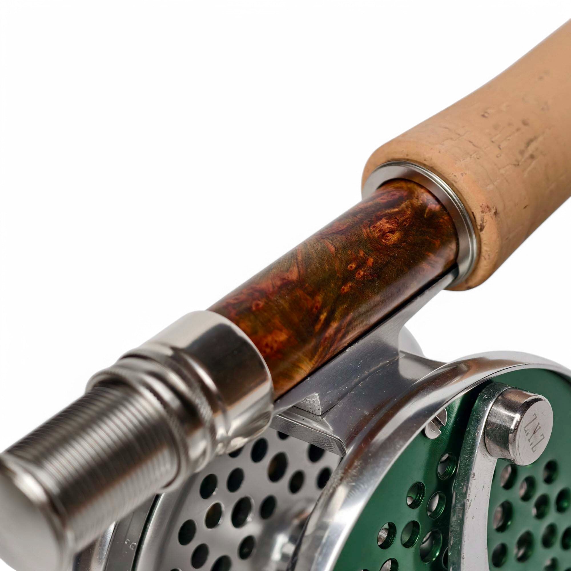 Anodized Aluminum & Hardwood Fly Reel Seat - Down-Locking 96mm Lightweight Design - Detail | ZHUSROD