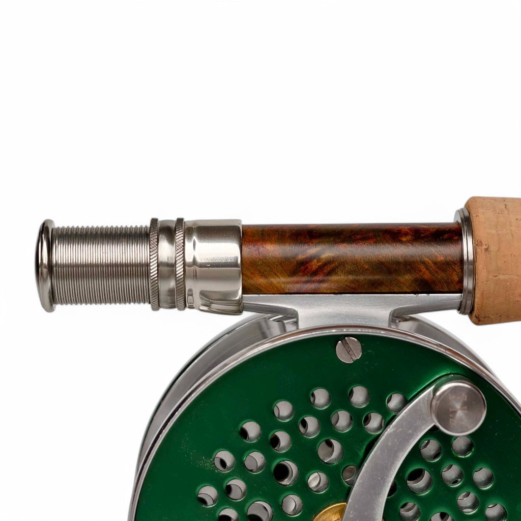 Anodized Aluminum & Hardwood Fly Reel Seat - Down-Locking 96mm Lightweight Design - Alternate View | ZHUSROD
