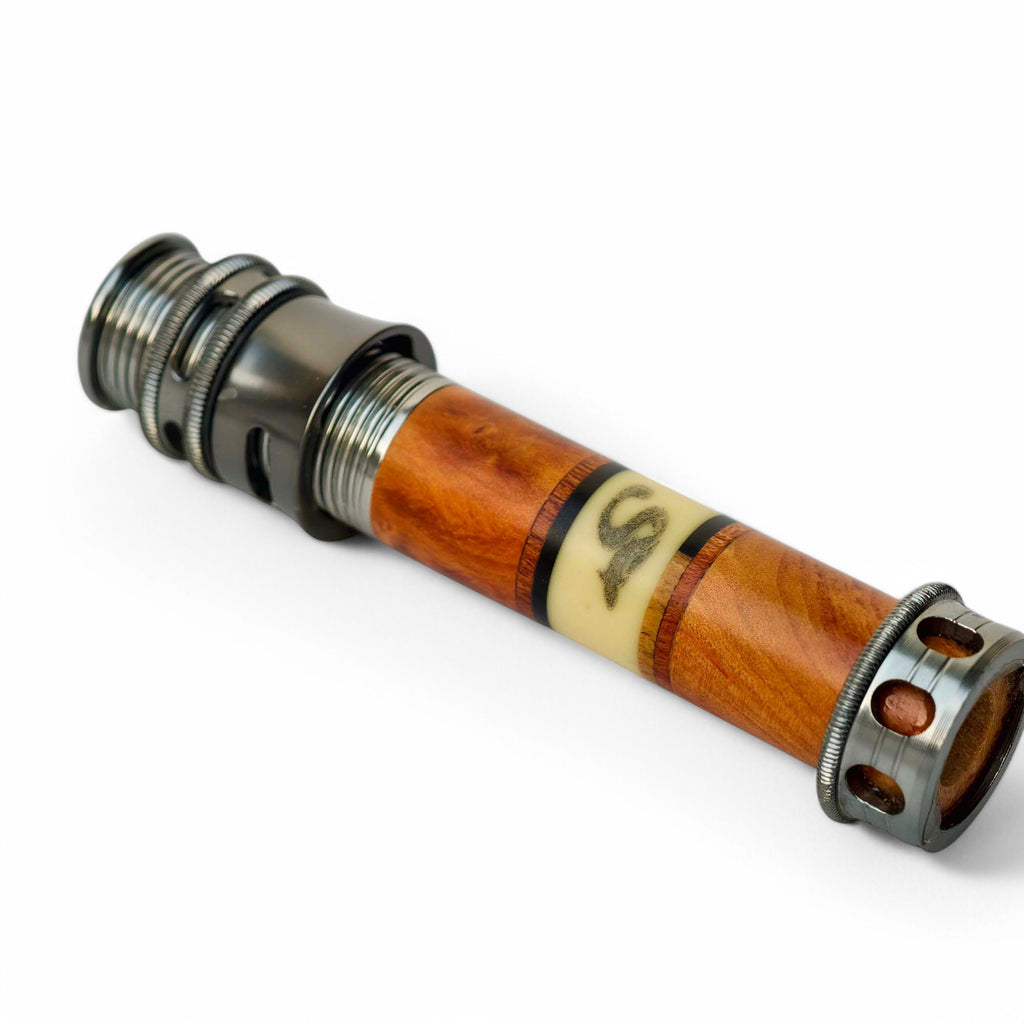 - Fly Reel Seat - Totem Wood & Anodized Aluminum - Downlocking Design - 96mm Lightweight - 9.5mm Inner Diameter - C | ZHUSROD