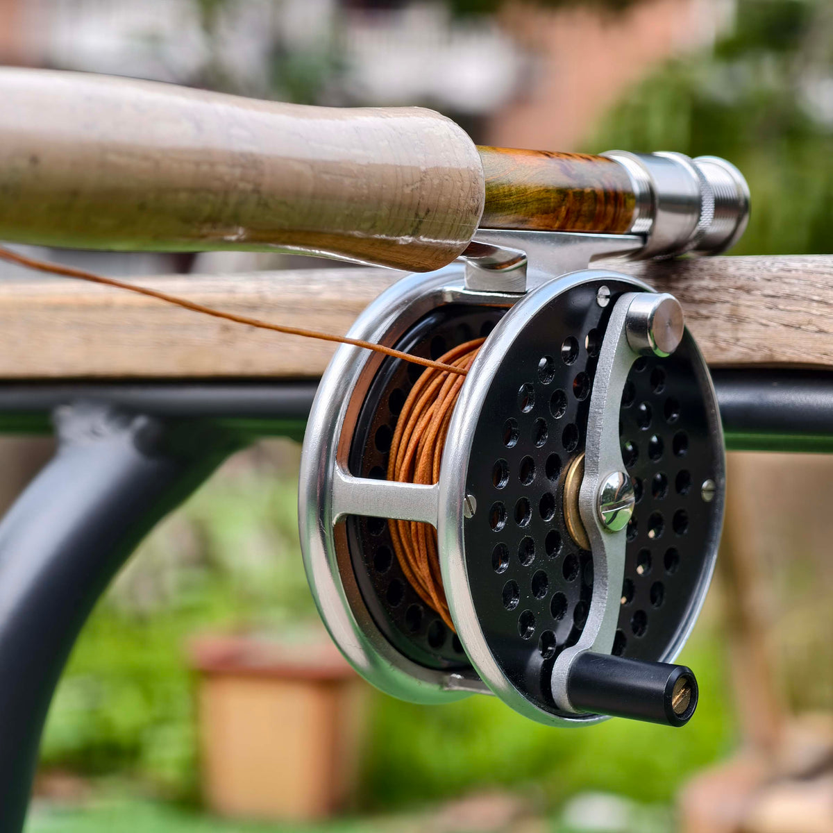 ZHUSROD Natural Silk Fly Line - Double Taper Handwoven Floating Line - Angle View | ZHUSROD