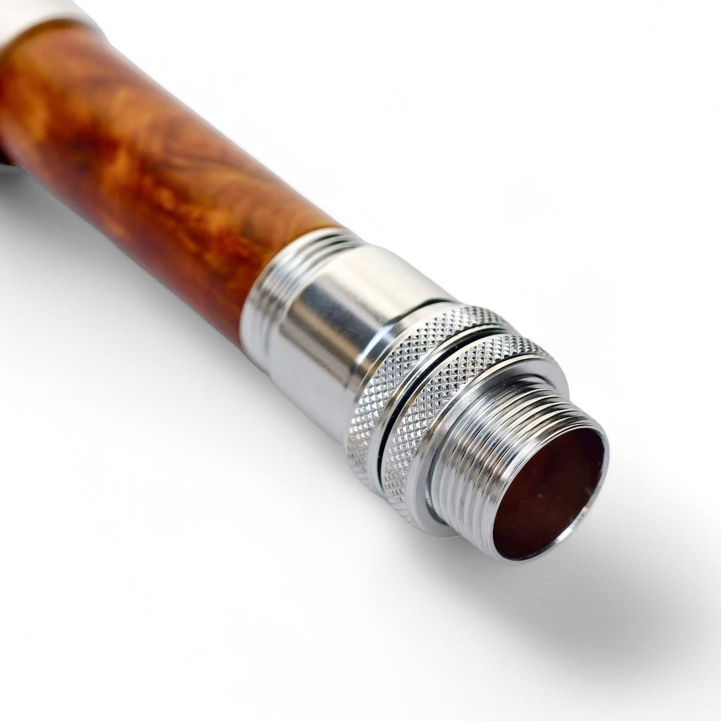 - Natural Wood + Anodized Aluminum Fly Reel Seat - 100mm Length - Locking Mechanism - Ultralight Design - Angle Vie | ZHUSROD