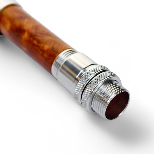 - Natural Wood + Anodized Aluminum Fly Reel Seat - 100mm Length - Locking Mechanism - Ultralight Design - Angle Vie | ZHUSROD