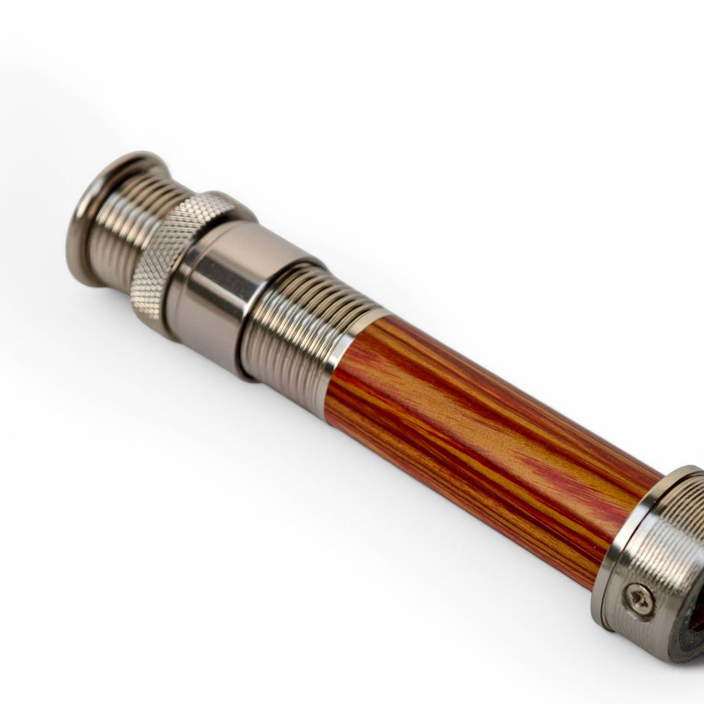- Natural Wood & Anodized Aluminum Fly Reel Seat - Down-Locking Design - 20g Lightweight - 94mm Precision Size - Si | ZHUSROD