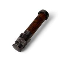 ZHUSROD | Fliegenrollenhalter aus Holz | Dunkelgrau eloxiertes Aluminium | Doppelverriegelungssystem | 20 g ultraleicht