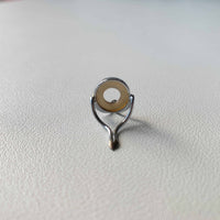 10 mm Bernstein/Achat Fliegenruten-Stripping-Führung / Rahmen aus hellem Neusilber