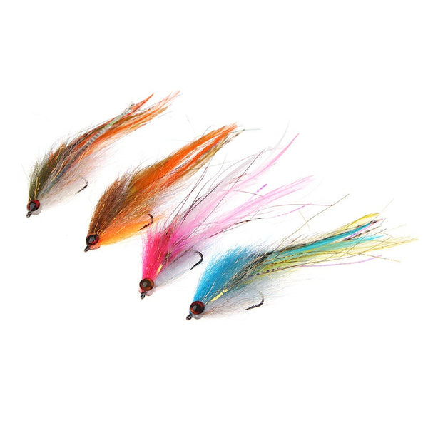 8Pcs Hand-Tied Streamer Fly Fishing Lures Kit, 5.5 Large Fly Flies for Pike Bass Salmon Trout, Realistic 3D Eyes & | ZHUSROD