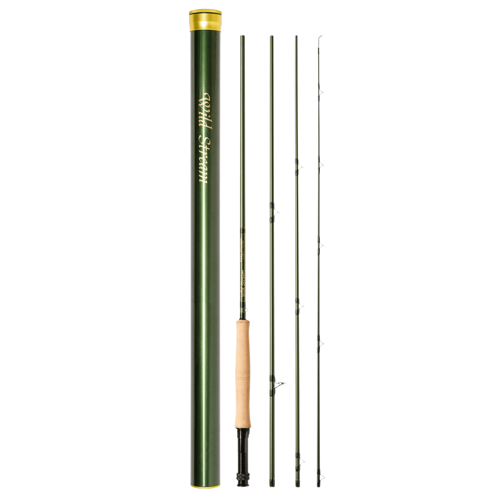 WILDSTREAM Rocky Mountain Fly Fishing Rod, 4-Piece Medium-Fast Action Fly Rod, 24T/30T Carbon Fiber Blank with PacB | ZHUSROD