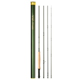 WILDSTREAM Rocky Mountain Fly Fishing Rod, 4-Piece Medium-Fast Action Fly Rod, 24T/30T Carbon Fiber Blank with PacBay Snake Guides & 3A Cork Handle (7ft-10ft, 3wt-12wt)