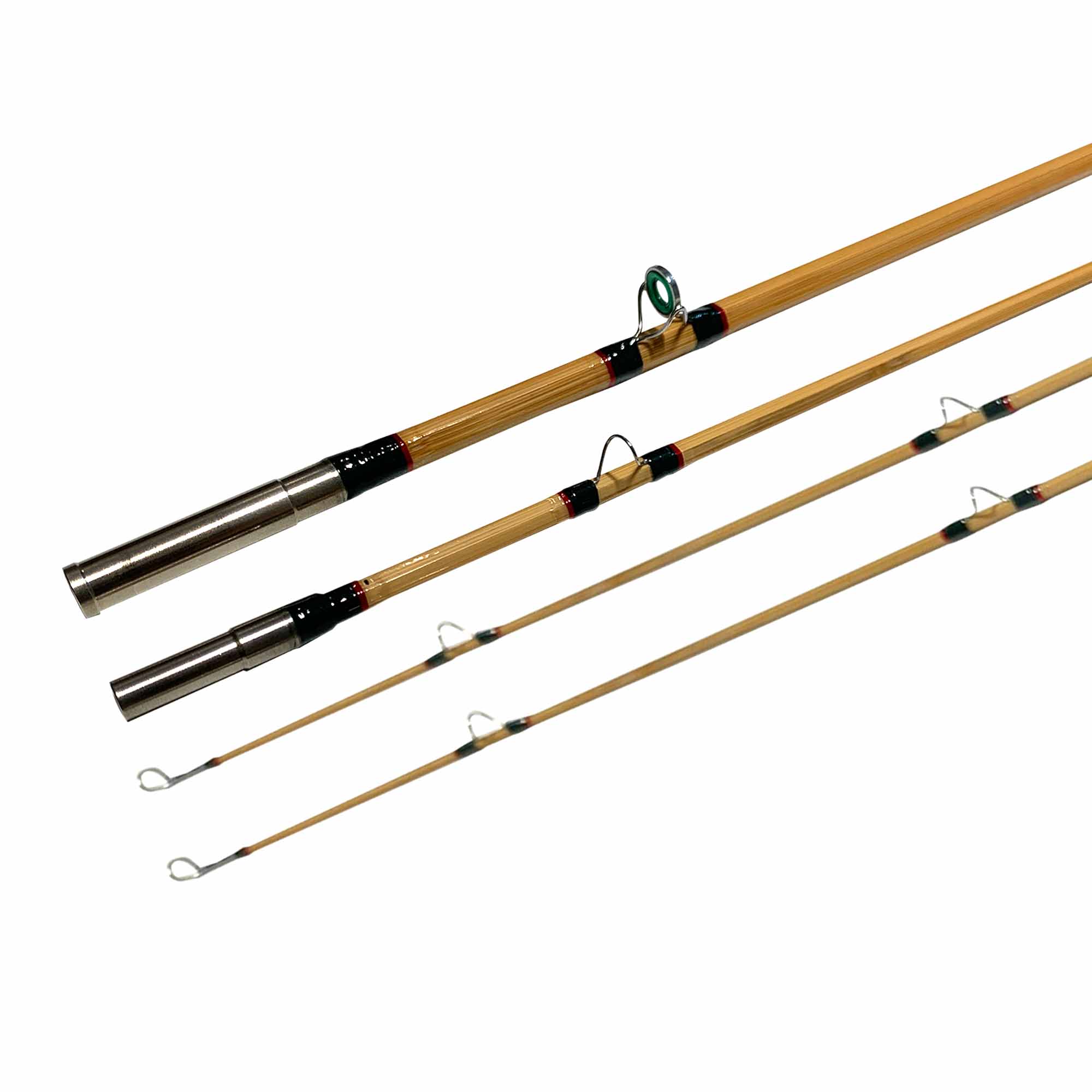 ZHUSROD Paul Young para 11 – 9ft 4in 8wt – Bambus-Fliegenrute mit Tragetasche – 3-teilig