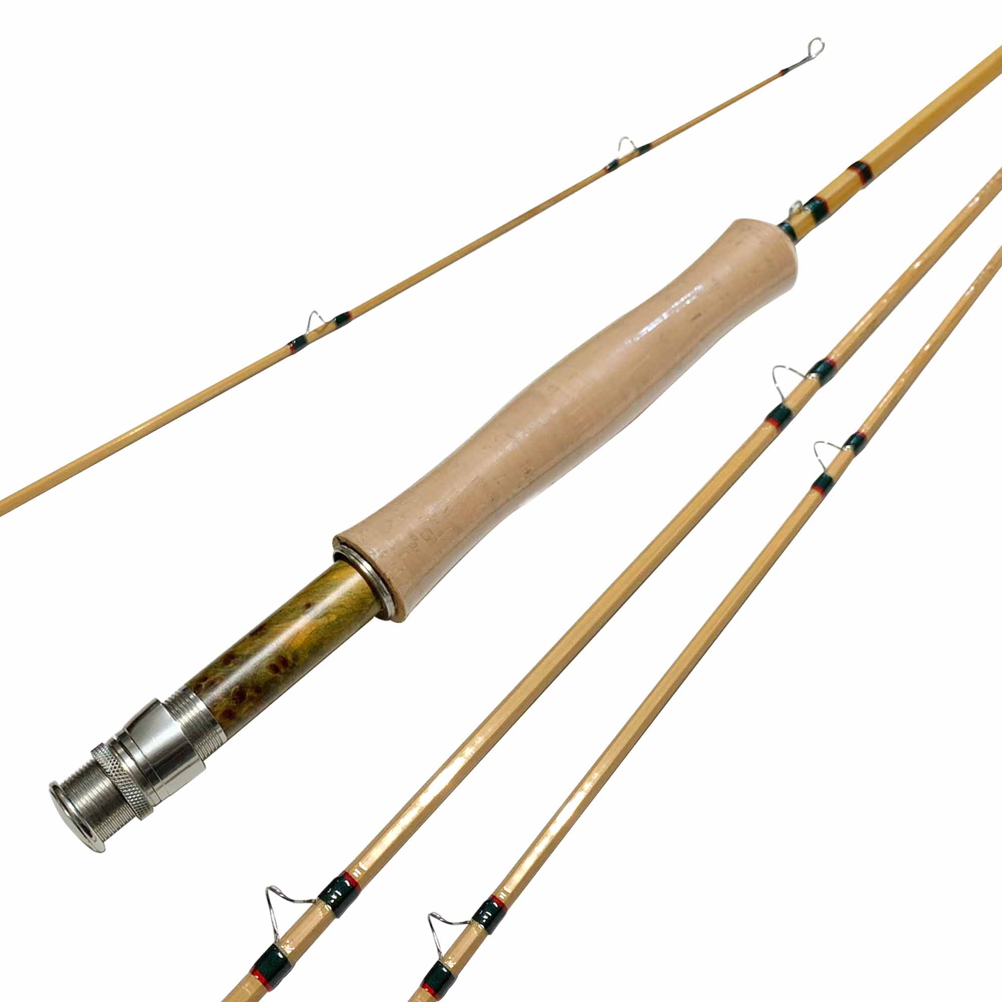 ZHUSROD Paul Young para 11 – 9ft 4in 8wt – Bambus-Fliegenrute mit Tragetasche – 3-teilig