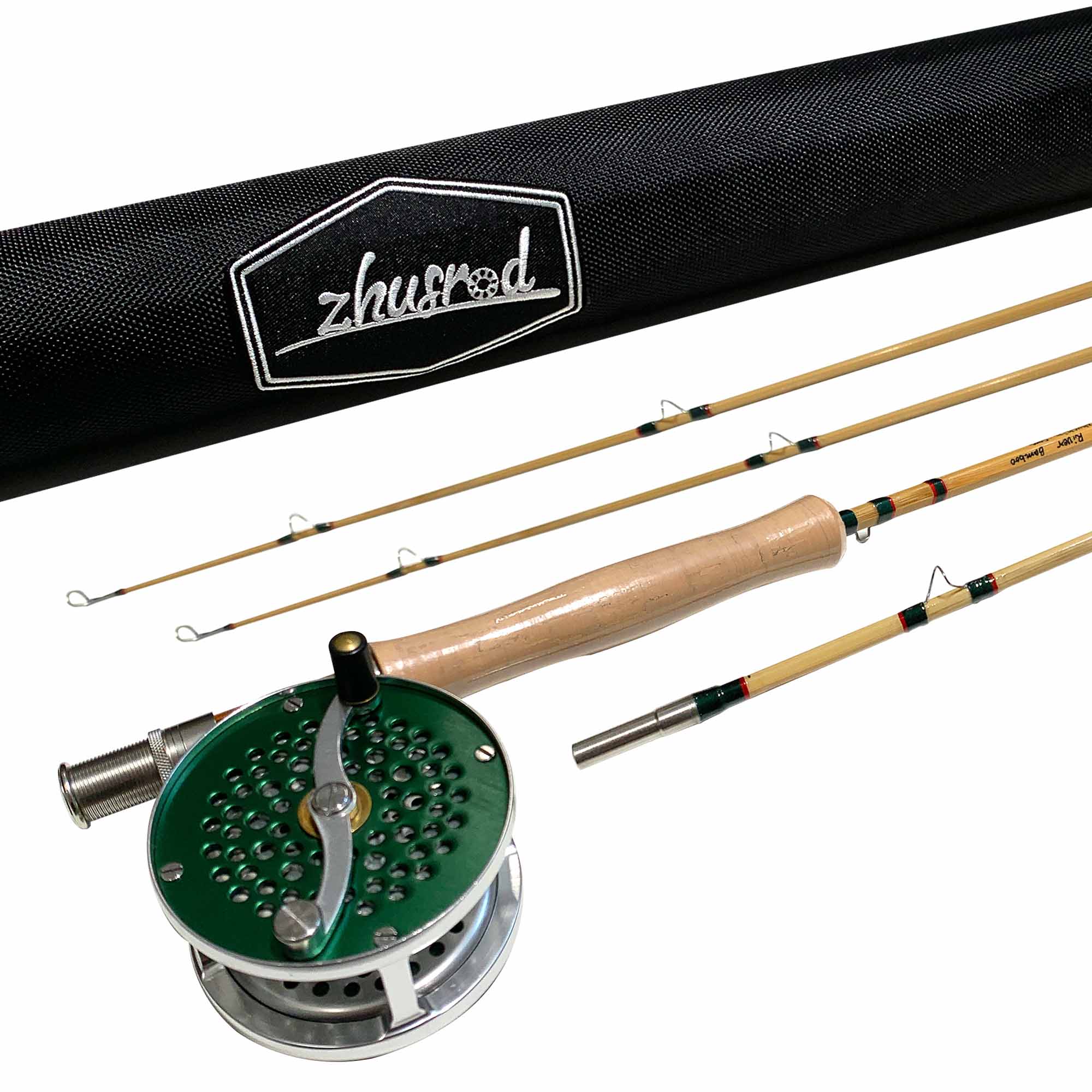 ZHUSROD Hardy „The Fairy“ – 9 Fuß 6 Zoll, 8 WT – Bambus-Fliegenrute mit Tragetasche – 3-teilig