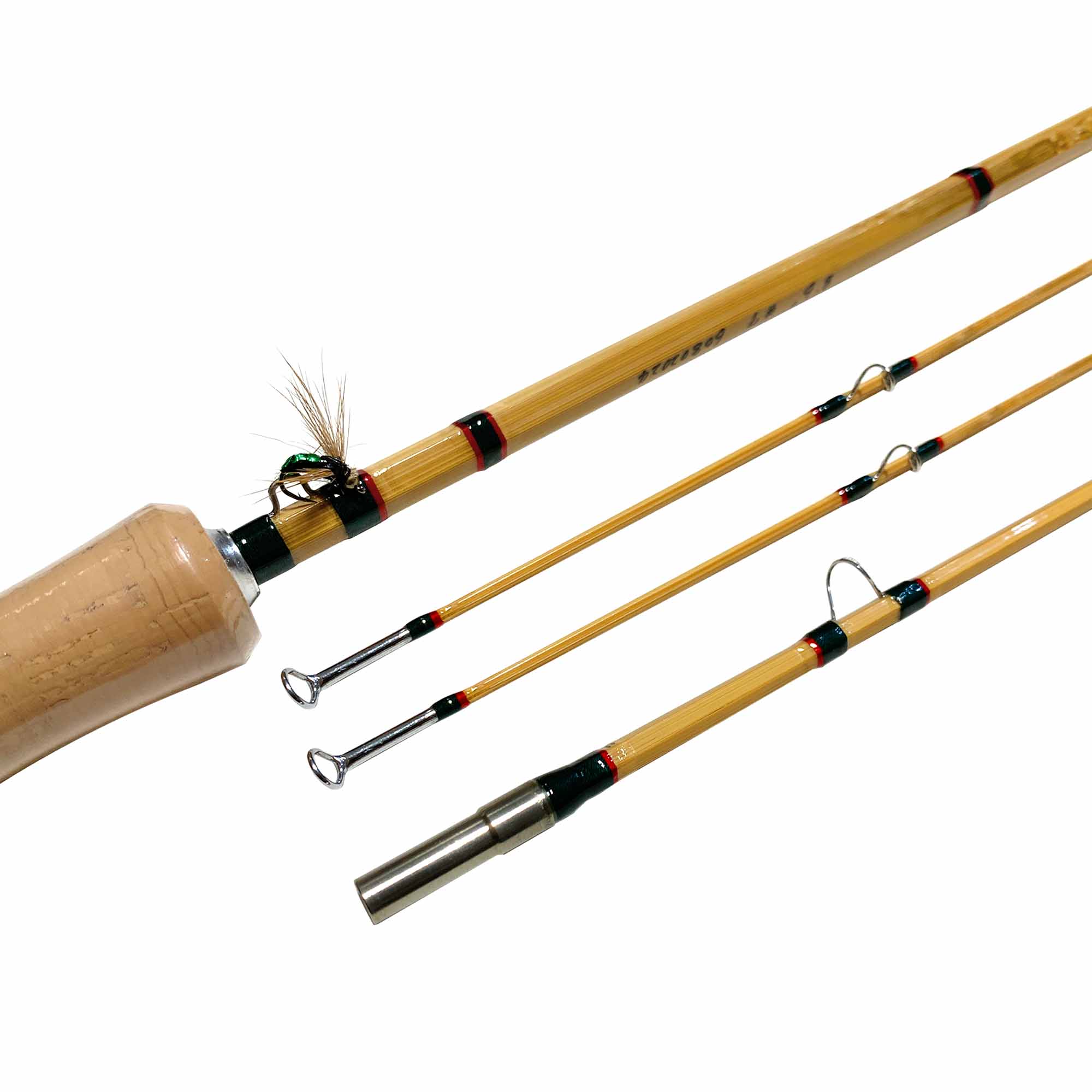 ZHUSROD Paul Young para 11 – 9ft 4in 8wt – Bambus-Fliegenrute mit Tragetasche – 3-teilig