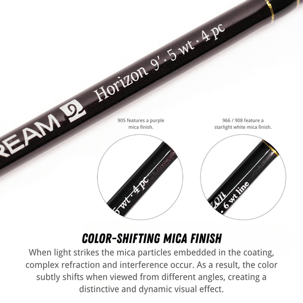 Wildstream Horizon Fly Fishing Rod, 40T+46T High Modulus Carbon Fiber, Fast Action 4-Section Stream Rod with 5A Por | ZHUSROD