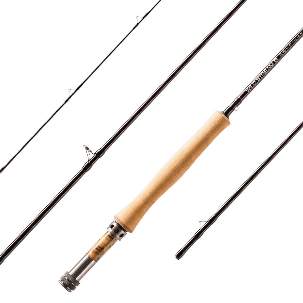 Wildstream Horizon Fly Fishing Rod, 40T+46T High Modulus Carbon Fiber, Fast Action 4-Section Stream Rod with 5A Portuguese Cork Handle & Natural Cedar Reel Seat Secondary image