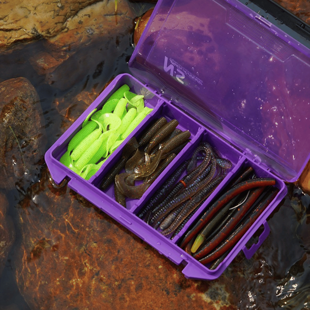 N.S Black Hole Fishing Tackle Box Iris Purple Lure Case Organizer Multi-Compartment