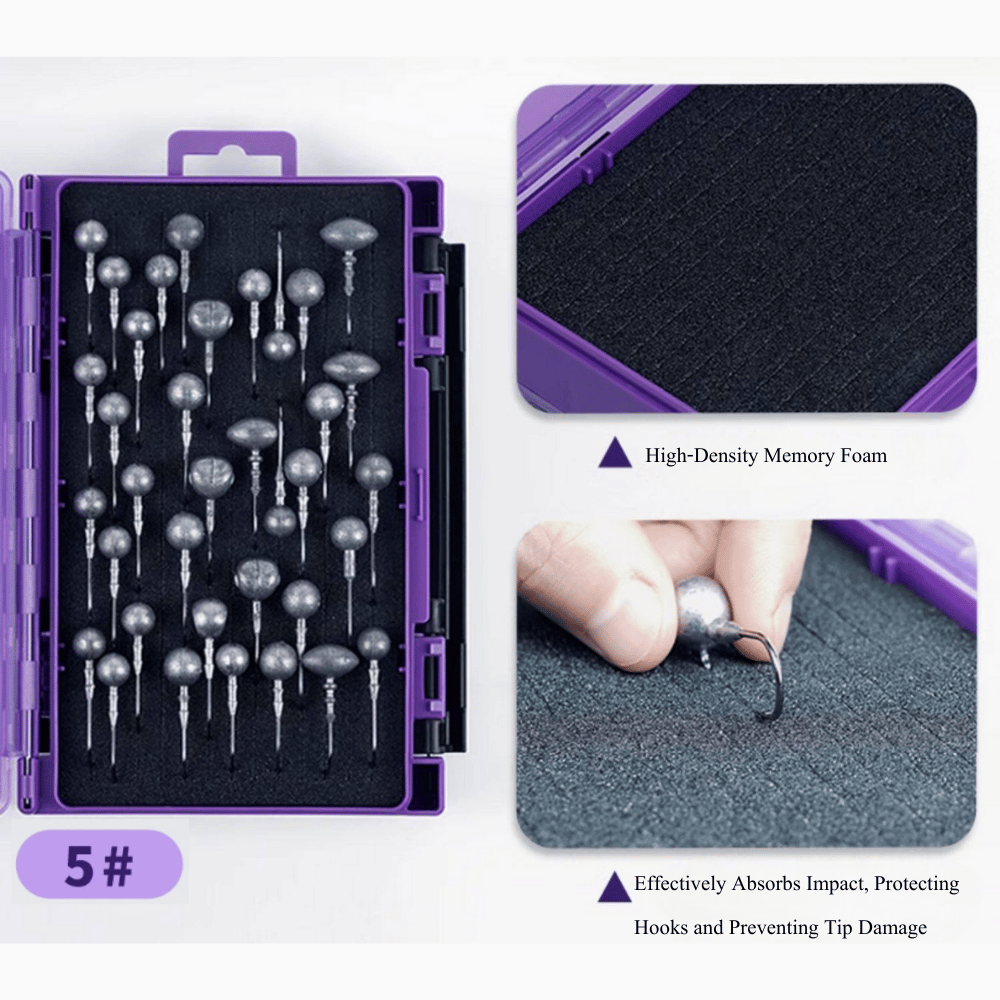 N.S Black Hole Fishing Tackle Box Iris Purple Lure Case Organizer Multi-Compartment