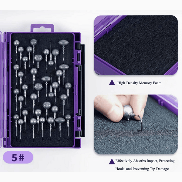 N.S Black Hole Fishing Tackle Box Iris Purple Lure Case Organizer Multi-Compartment