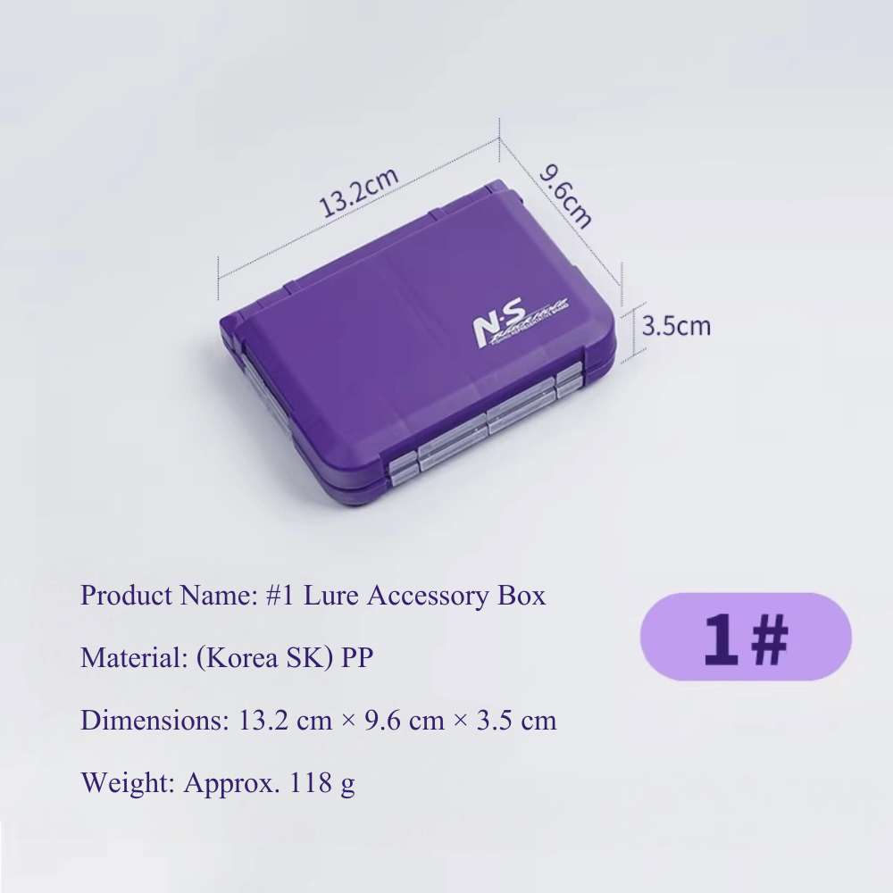 N.S Black Hole Fishing Tackle Box Iris Purple Lure Case Organizer Multi-Compartment