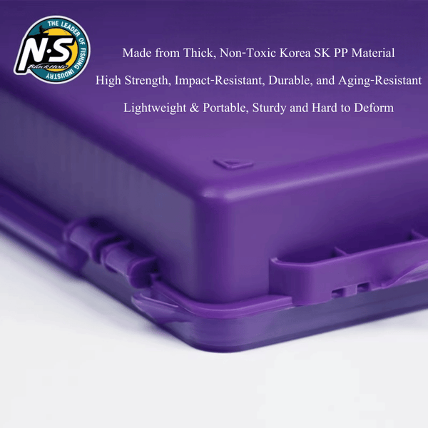 N.S Black Hole Fishing Tackle Box Iris Purple Lure Case Organizer Multi-Compartment - Detail | ZHUSROD