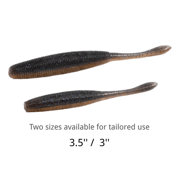 BROKEN RIVER Soft Plastic Stick Baits - 10pcs Dual-Density Salted Bass Fishing Lures, High-Frequency Micro-Shake Wo | ZHUSROD