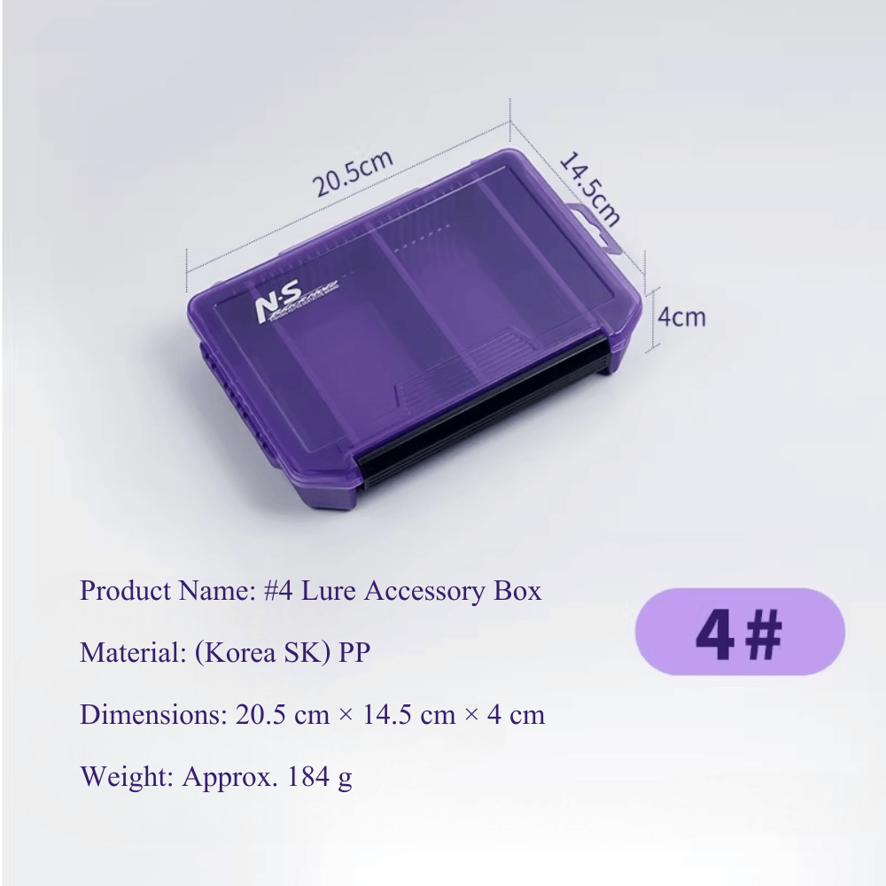 N.S Black Hole Fishing Tackle Box Iris Purple Lure Case Organizer Multi-Compartment