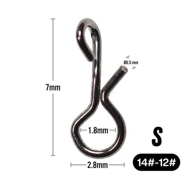 10/50pcs Fly Fishing Quick Snaps, 304 Stainless Steel Fast Change Clips for Flies and Lures, Ultra-Lightweight Nymph & Streamer Snaps, Sizes XS S M L XL